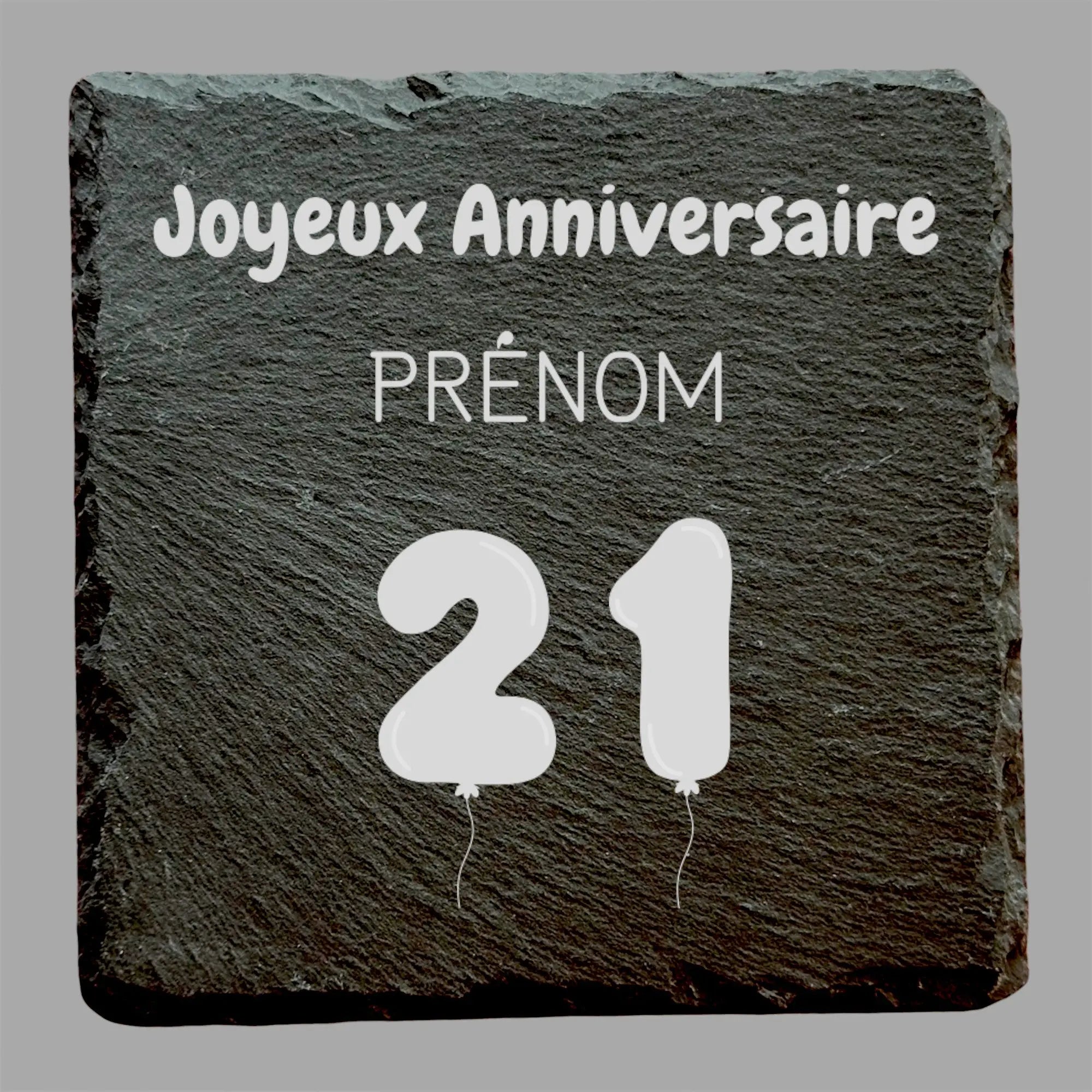 Joyeux Anniversaire - Ardoise carrée personnalisée - CocoBen's