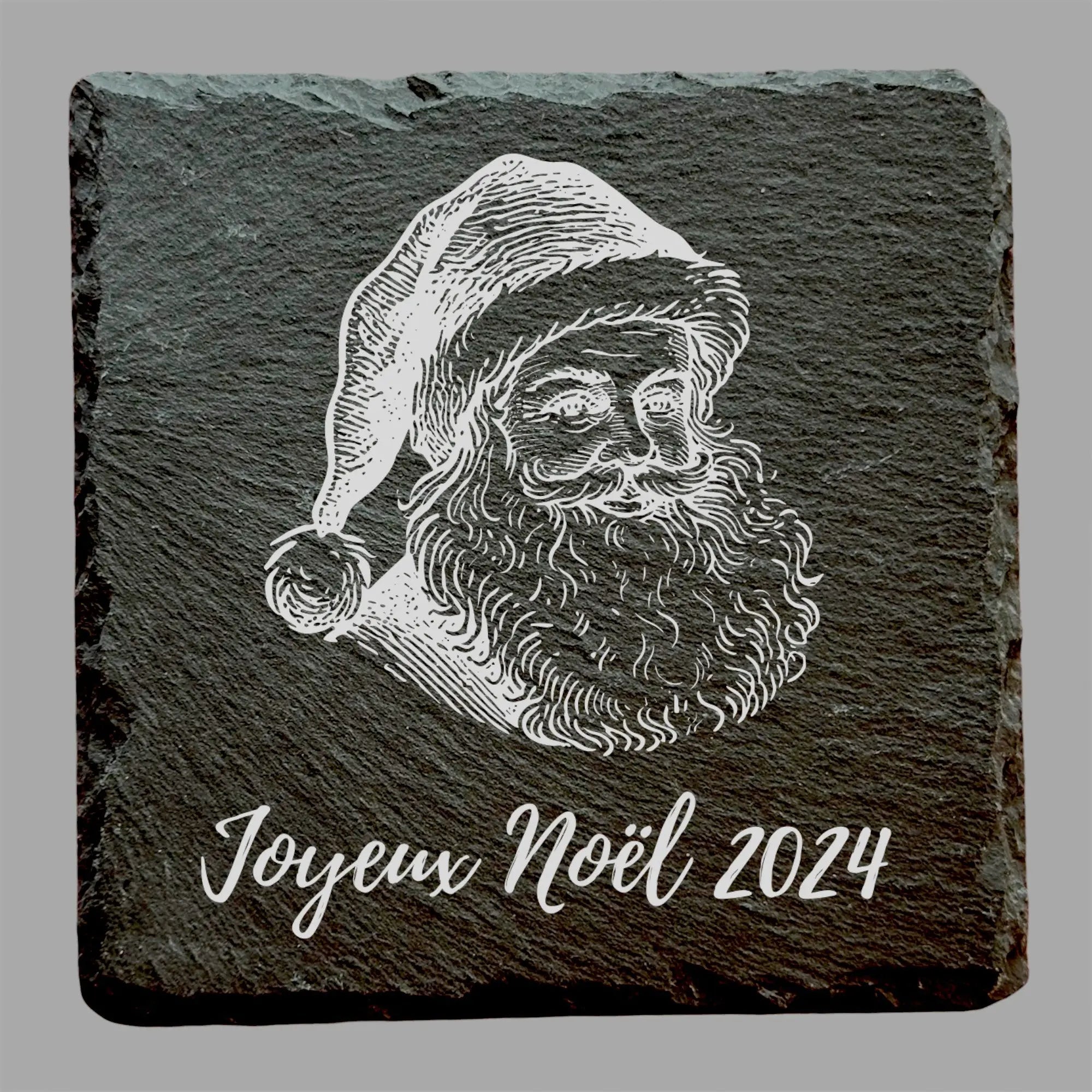 Joyeux Noël 2024 - Ardoise carrée personnalisée - CocoBen's