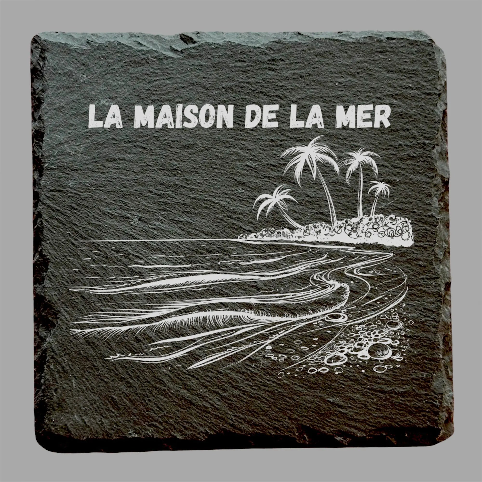 La maison de la mer - Ardoise carrée personnalisée - CocoBen's