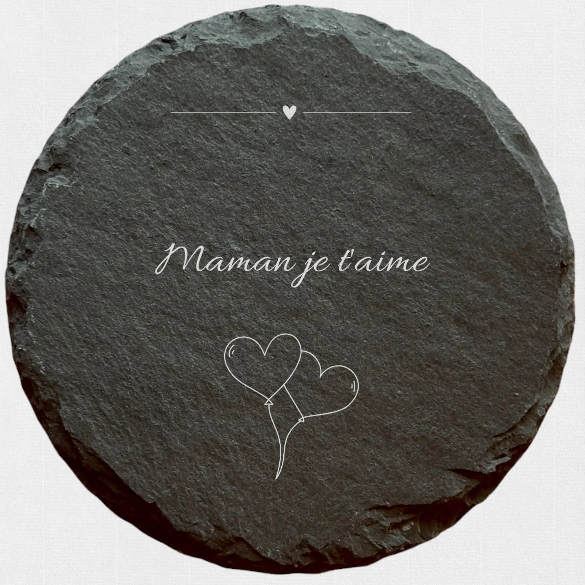 Maman je t'aime - Ardoise ronde personnalisée - CocoBen's
