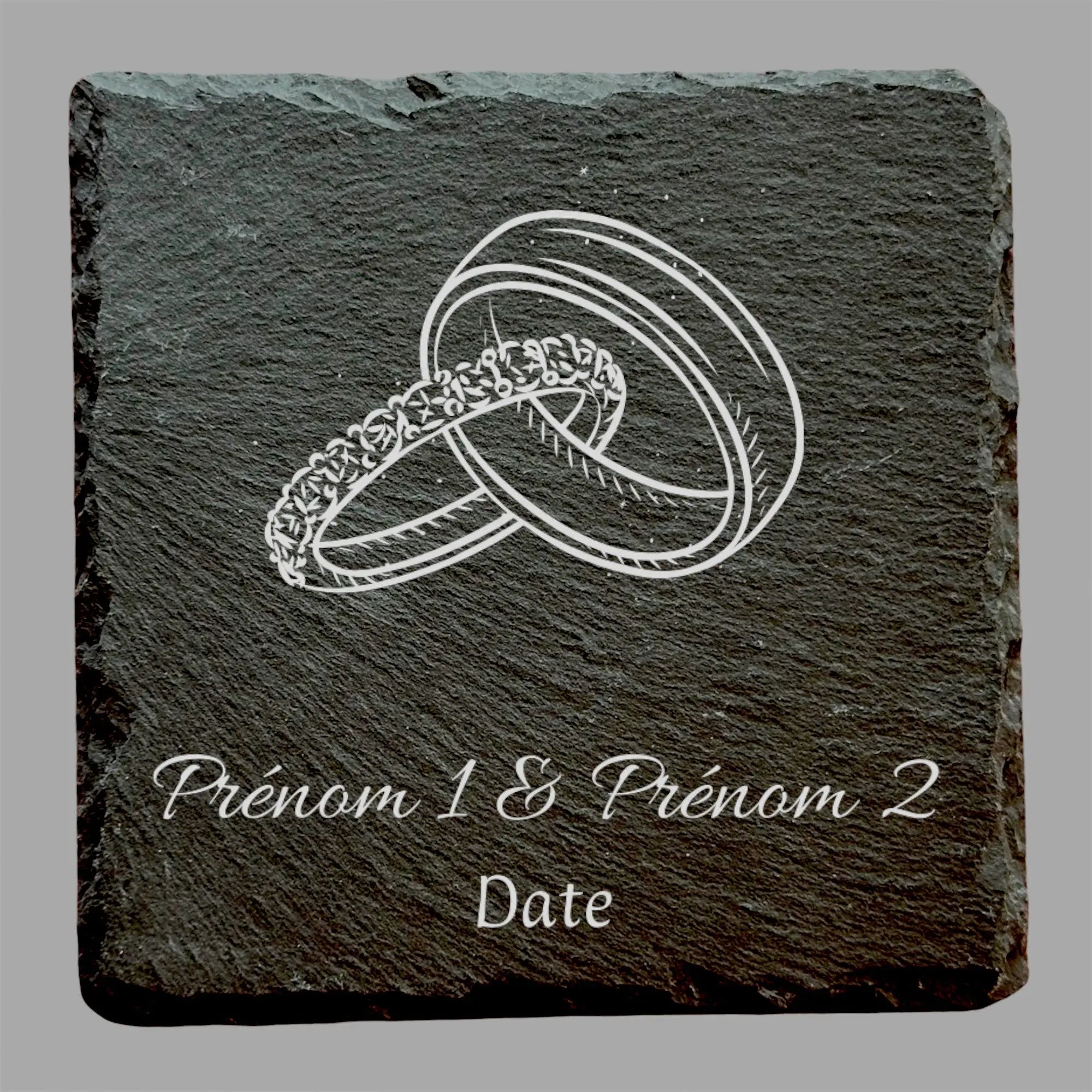 Mariage - Ardoise carrée personnalisée - CocoBen's