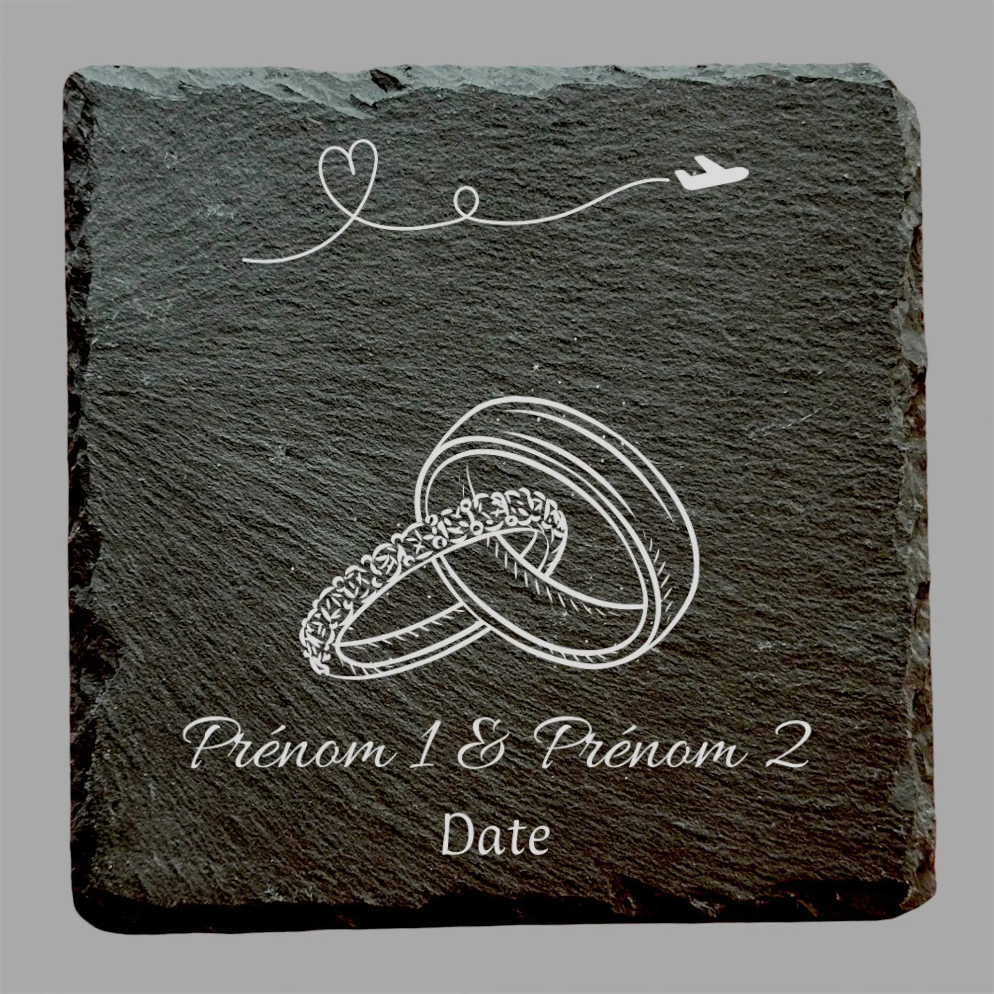 Mariage - Ardoise carrée personnalisée - CocoBen's