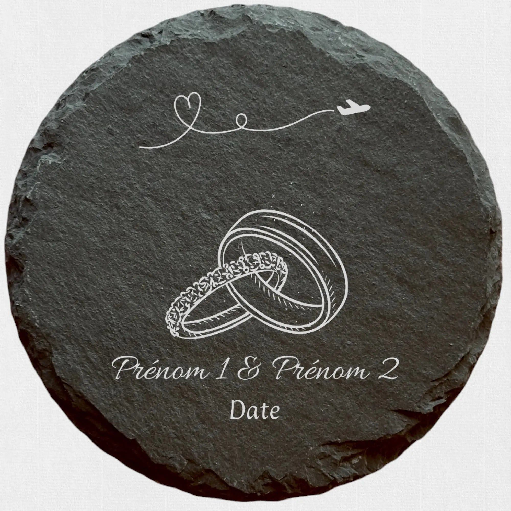 Mariage - Ardoise ronde personnalisée - CocoBen's