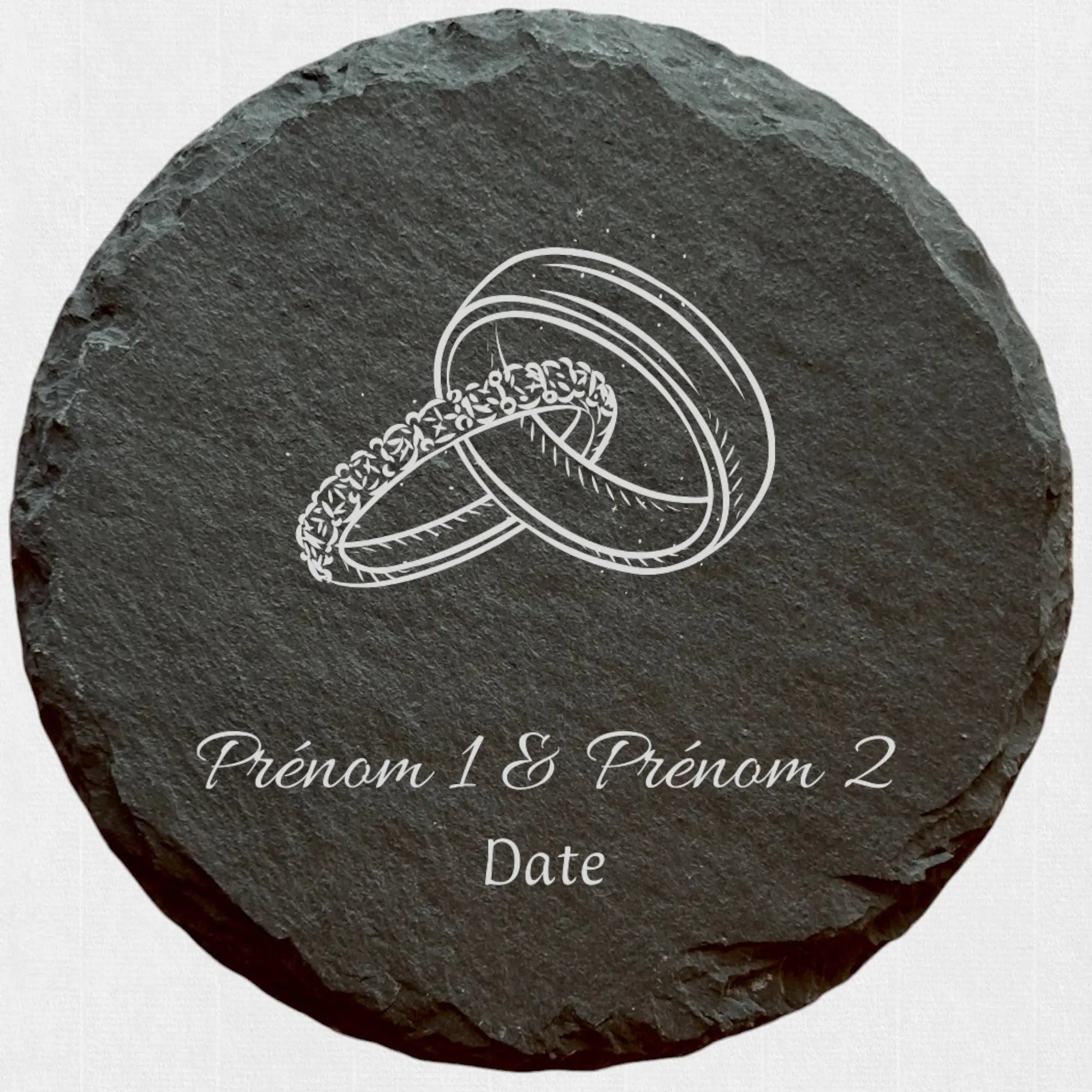 Mariage - Ardoise ronde personnalisée - CocoBen's