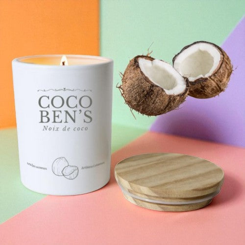 Bougie au parfum de Grasse - Noix de Coco - 200ml CocoBen's - Maison
