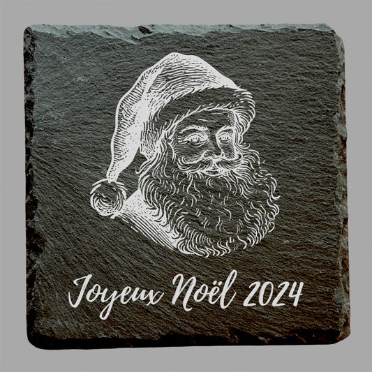 Joyeux Noël 2024 - Ardoise carrée personnalisée