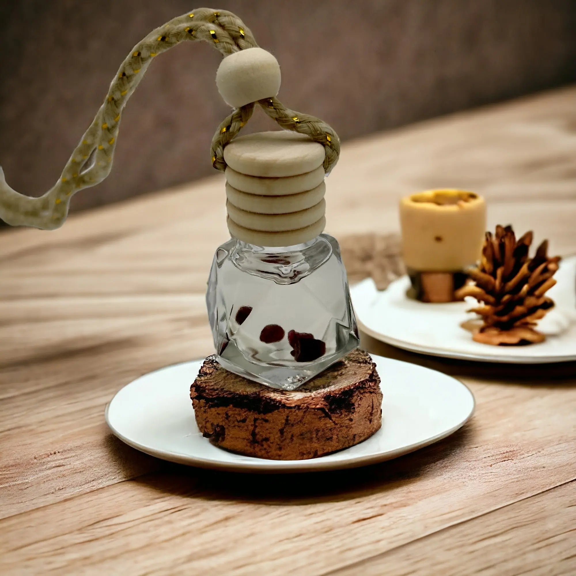 Petit diffuseur de voiture - Lithothérapie - Grenat - CocoBen's