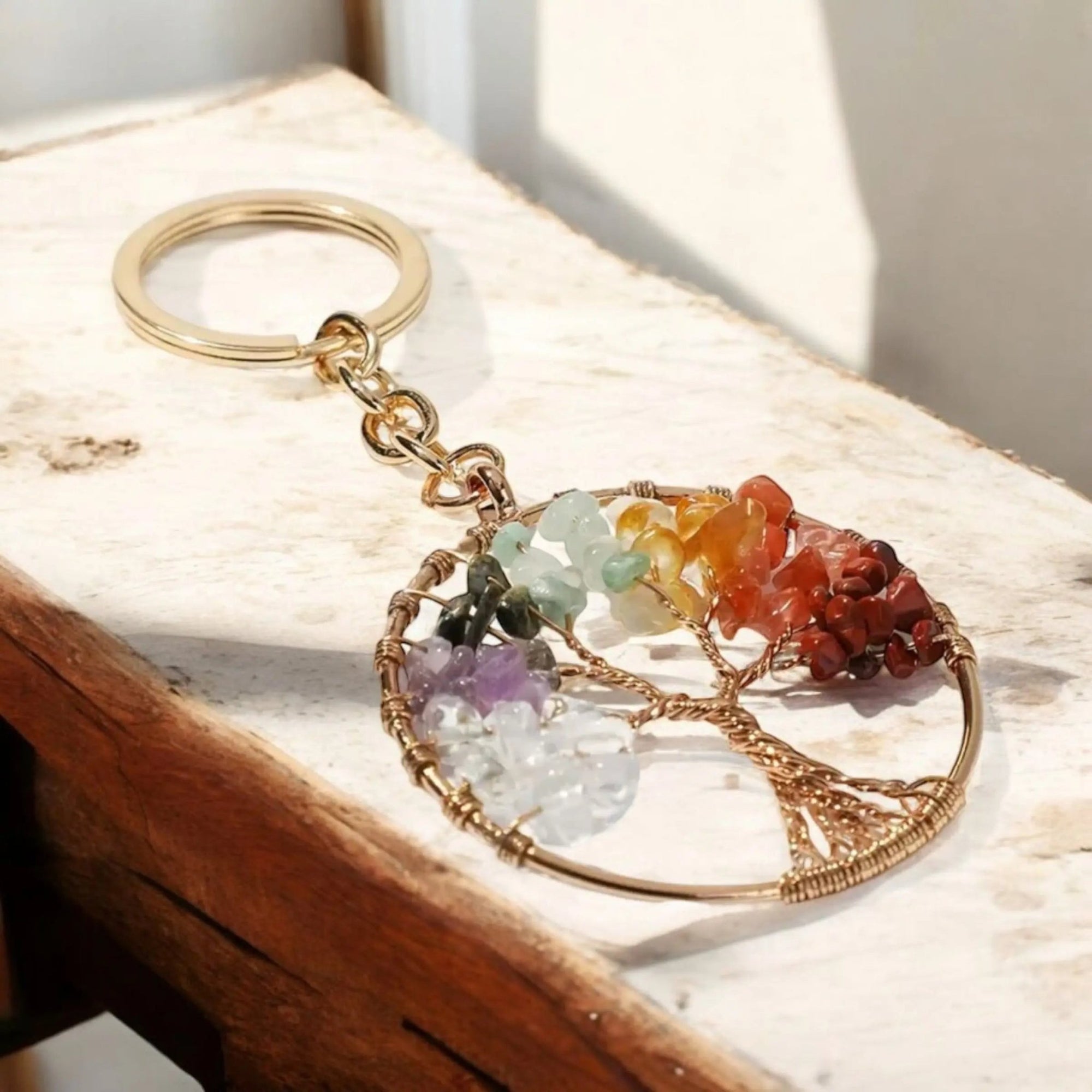 Porte - clé Arbre de Vie en Pierres Naturelles - CocoBen's