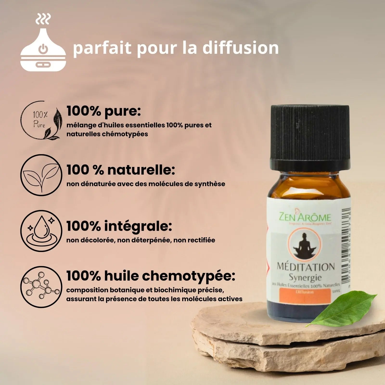 Synergie d'huiles essentielles - Méditation - 10 ml - CocoBen's