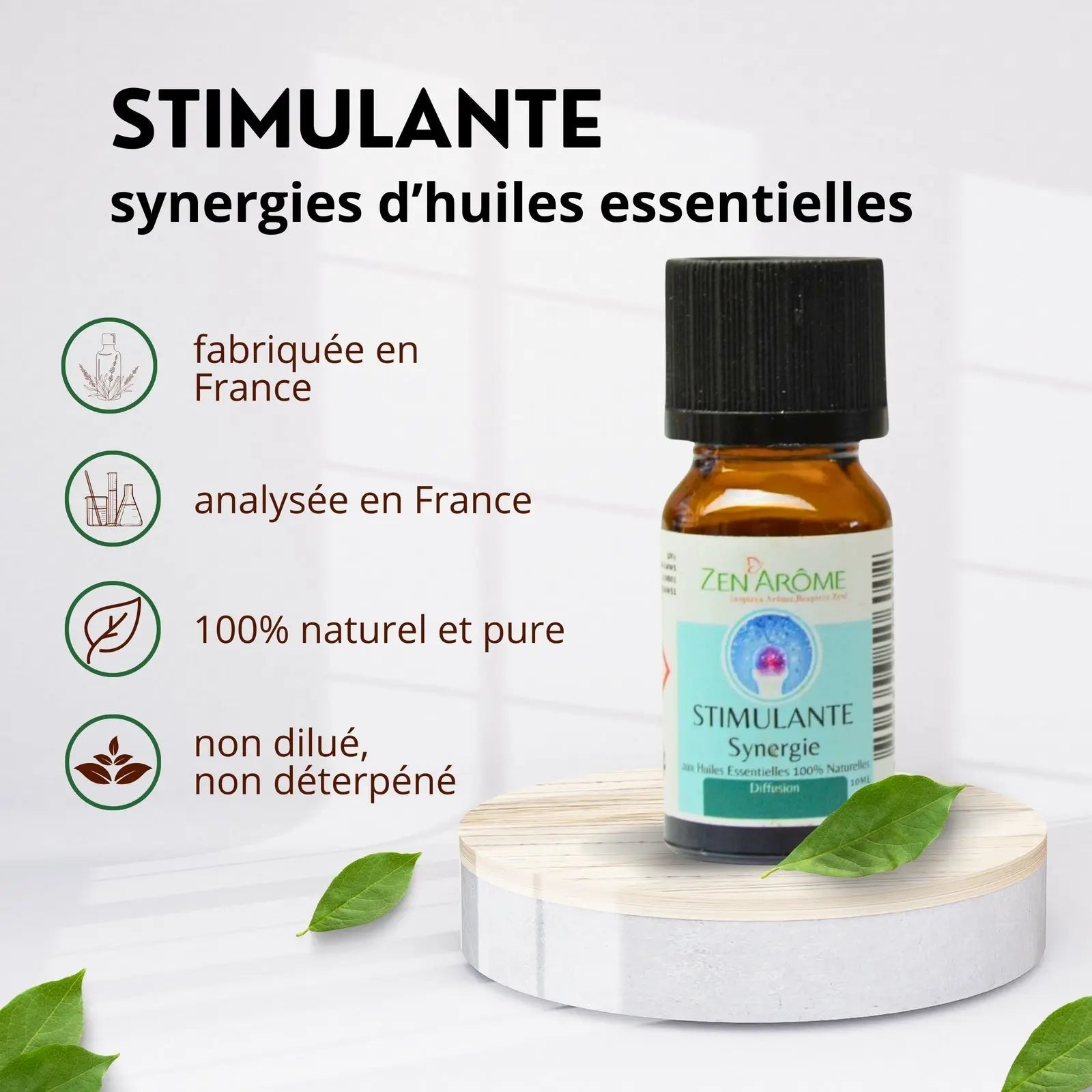 Synergie d'huiles essentielles - Stimulante - 10 ml - CocoBen's