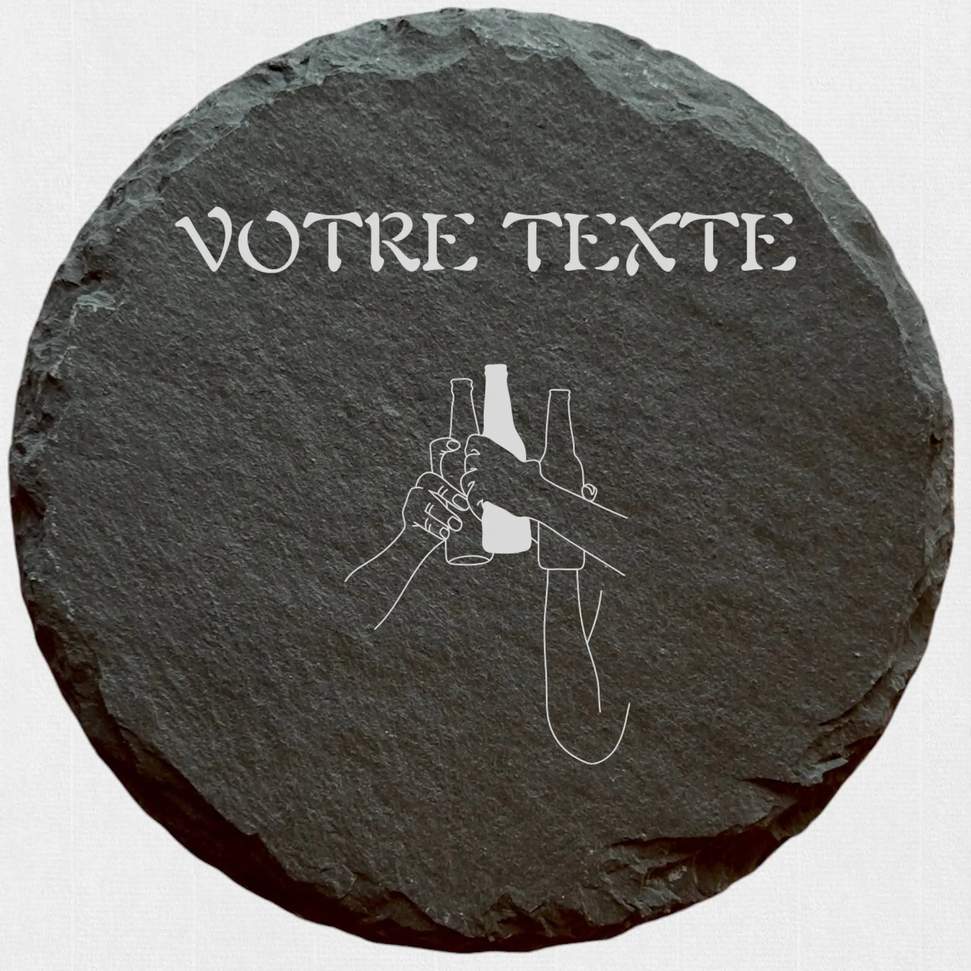 Tchin - Ardoise ronde personnalisée - CocoBen's