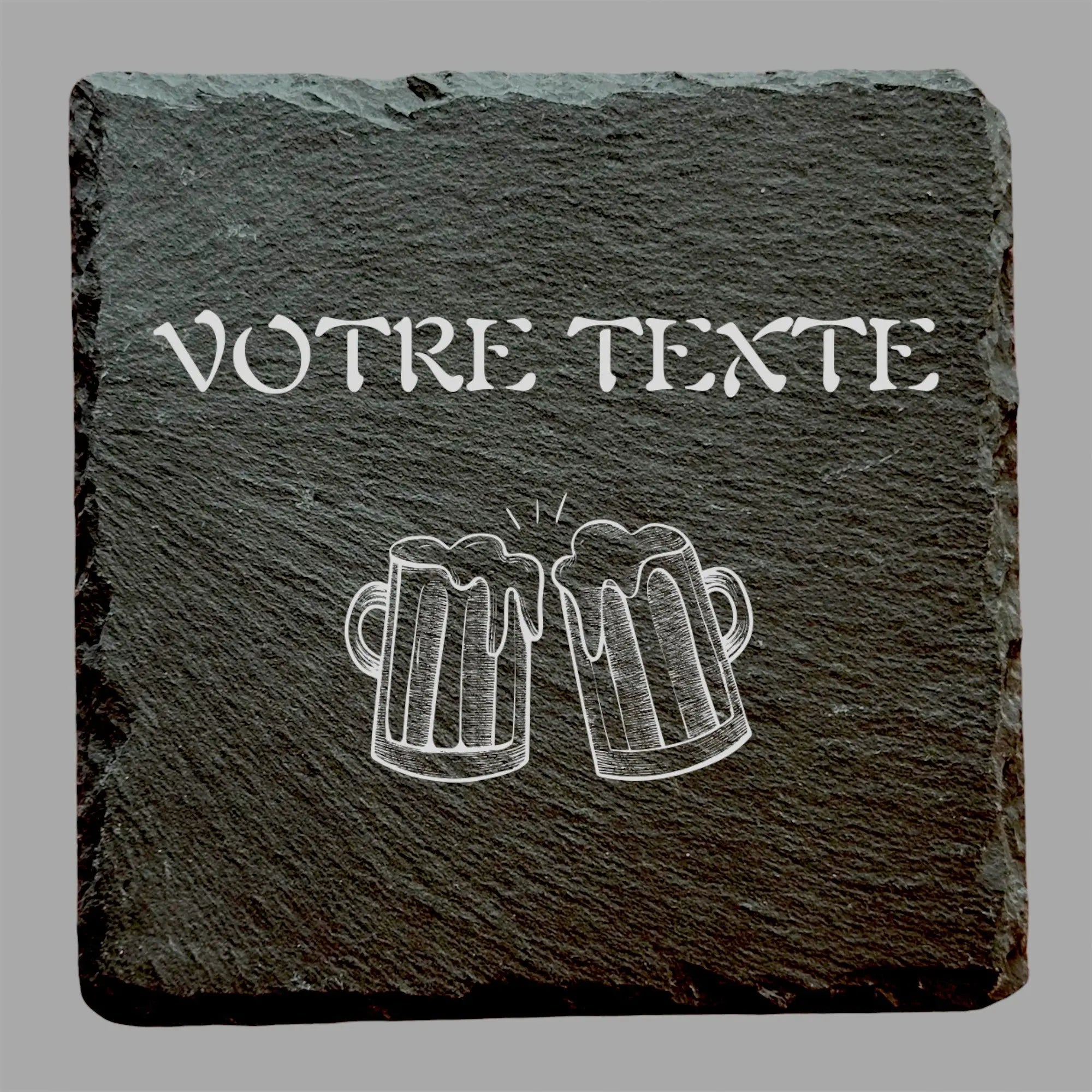 Tchin Bières - Ardoise carrée personnalisée - CocoBen's