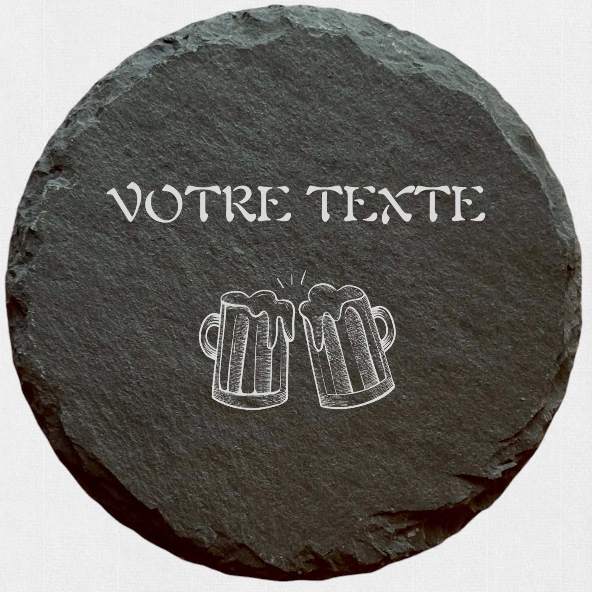 Tchin Bières - Ardoise ronde personnalisée - CocoBen's