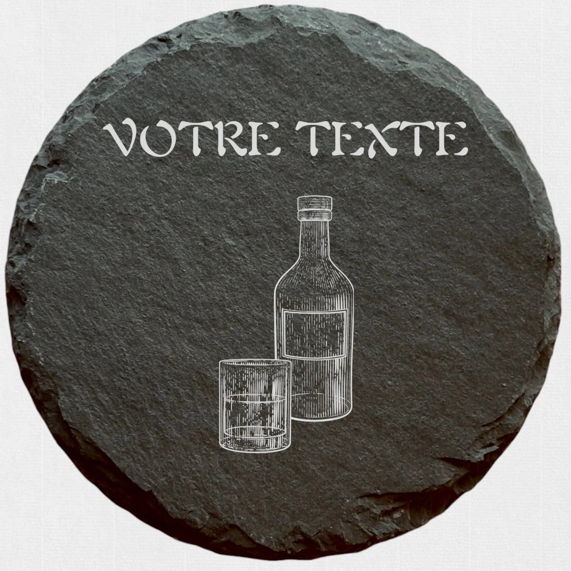Whisky - Ardoise ronde personnalisée - CocoBen's